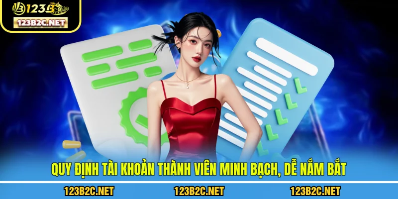 Quy định tài khoản thành viên minh bạch, dễ nắm bắt